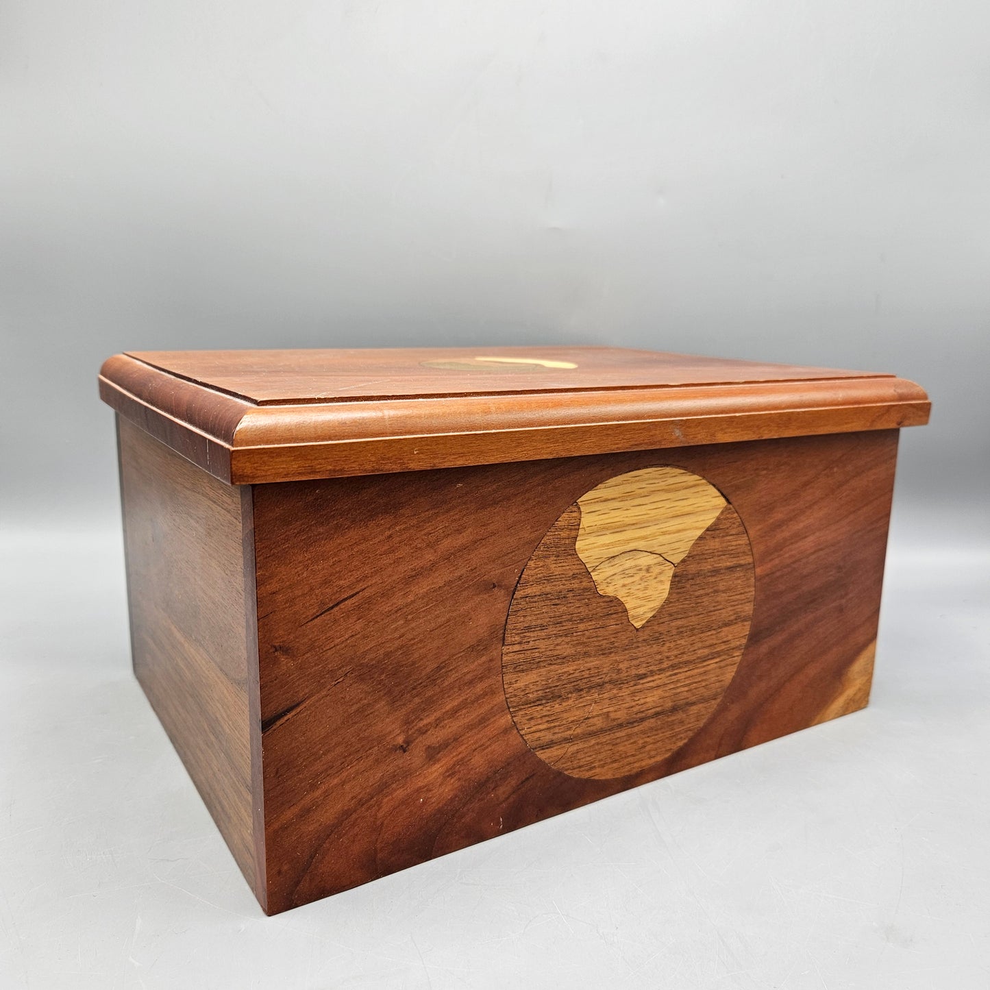 Vintage Wooden Inlaid Jewelry Box