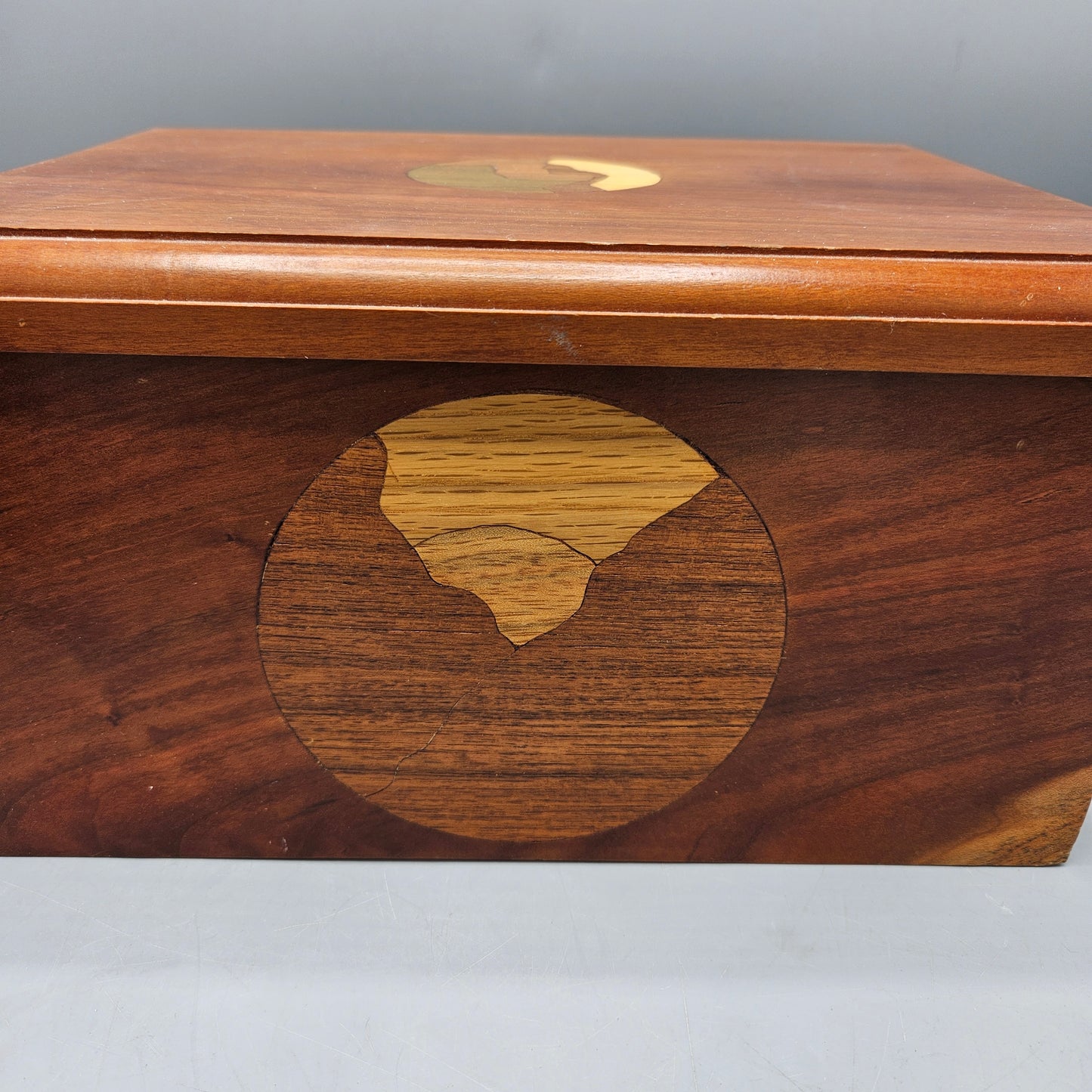 Vintage Wooden Inlaid Jewelry Box