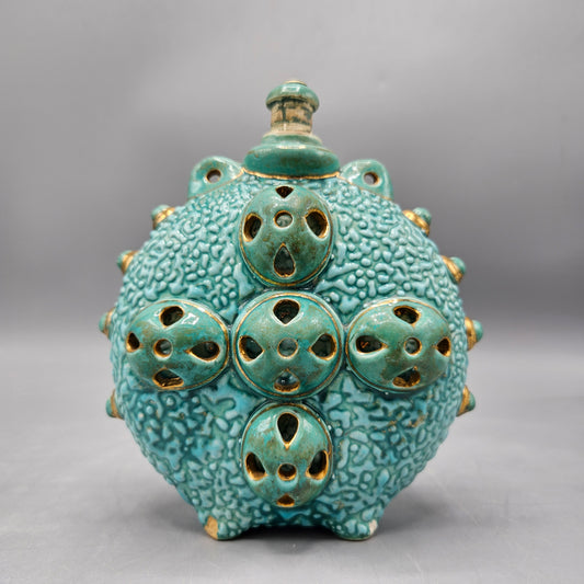 Unique Turquoise Flask Shaped Chinese Porcelain Decorative Accessory