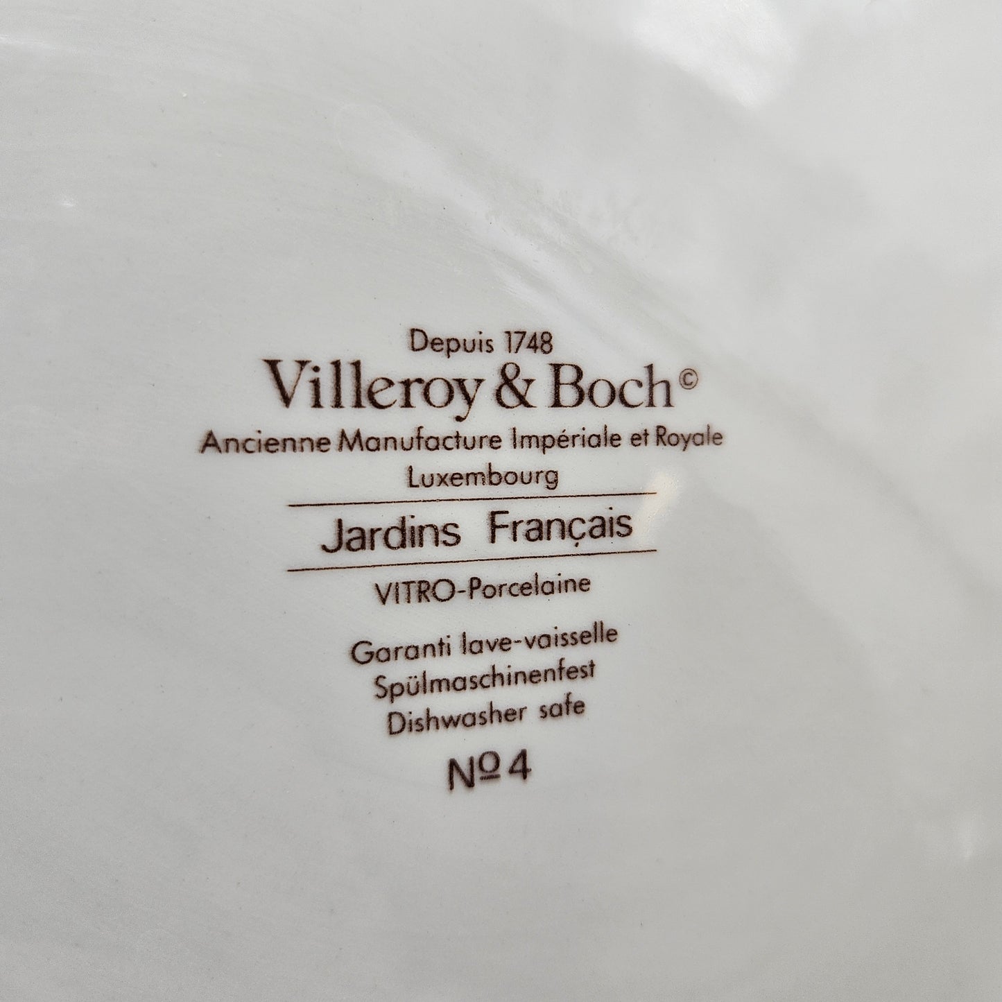 Set of 8 Villeroy and Boch Jardins Francais Service Plates #2, 3 & 4