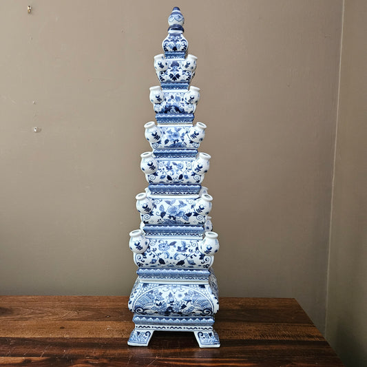 Amazing 4- Part Asian Blue & White Tulipiere Tower ~ Multiple Available