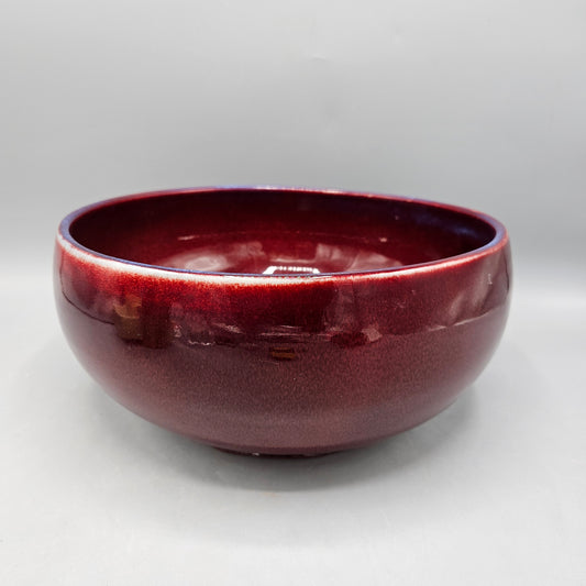 Signed Sang De Boeuf Glazed Ceramic Bowl
