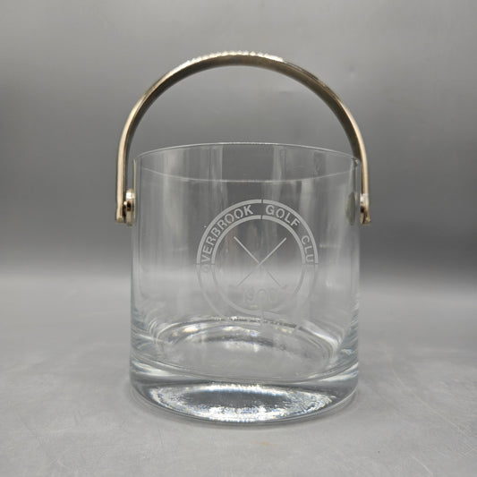 Overbook Golf Course Glass Etched Ice Bucket with Handle