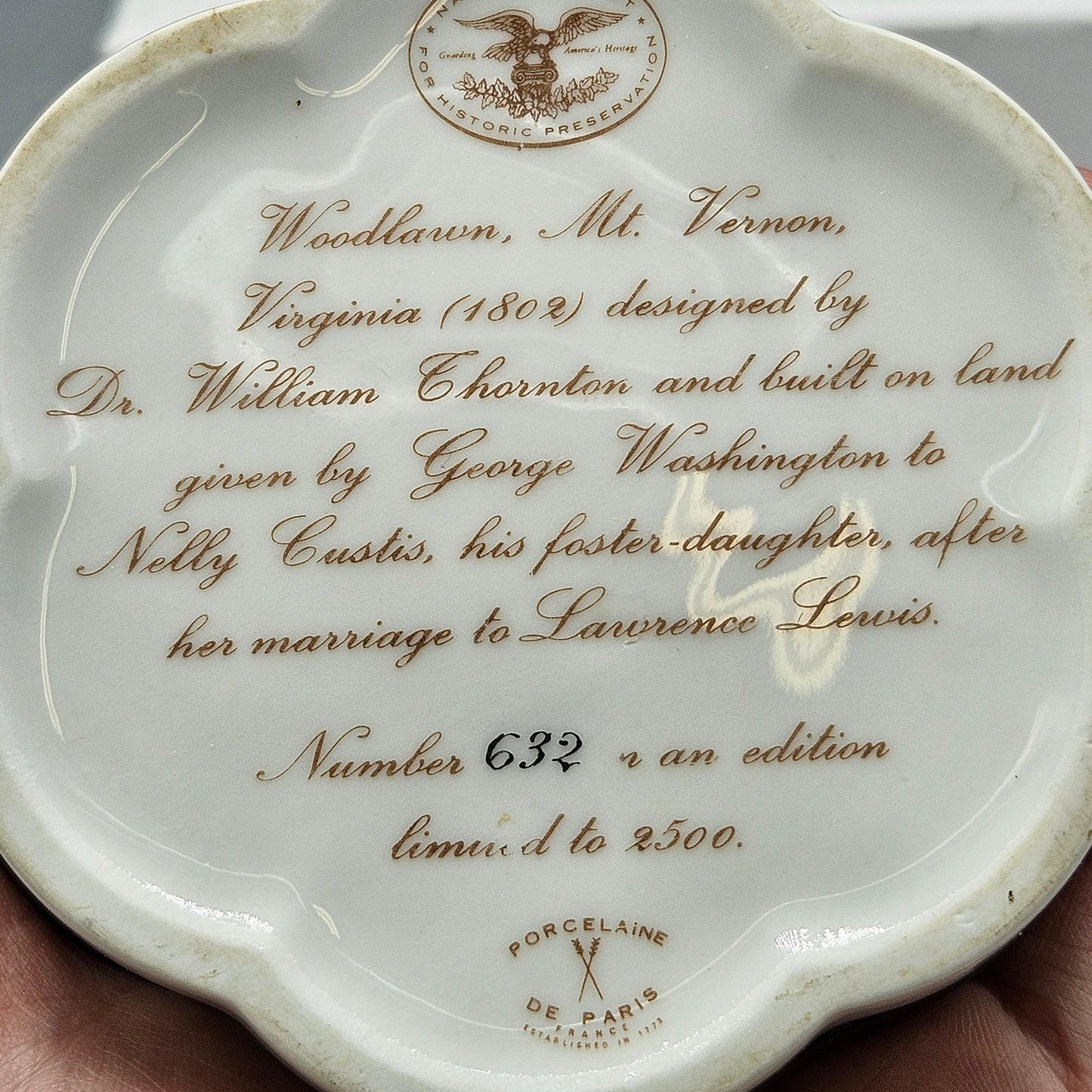 Set of National Trust Porcelain De Paris Collection 4 Trinket Boxes #632