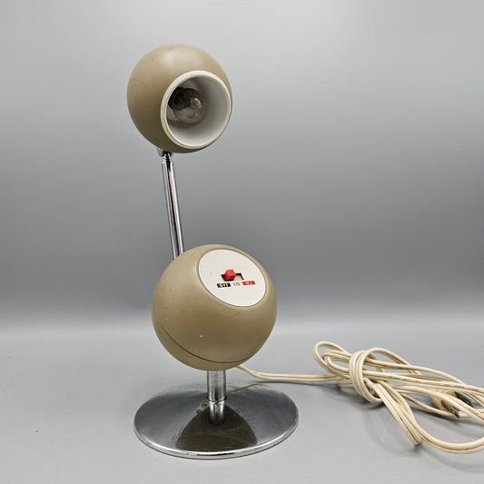 Vintage MCM JC Penney Telescoping Chrome Orb Eyeball Desk Table Lamp Light