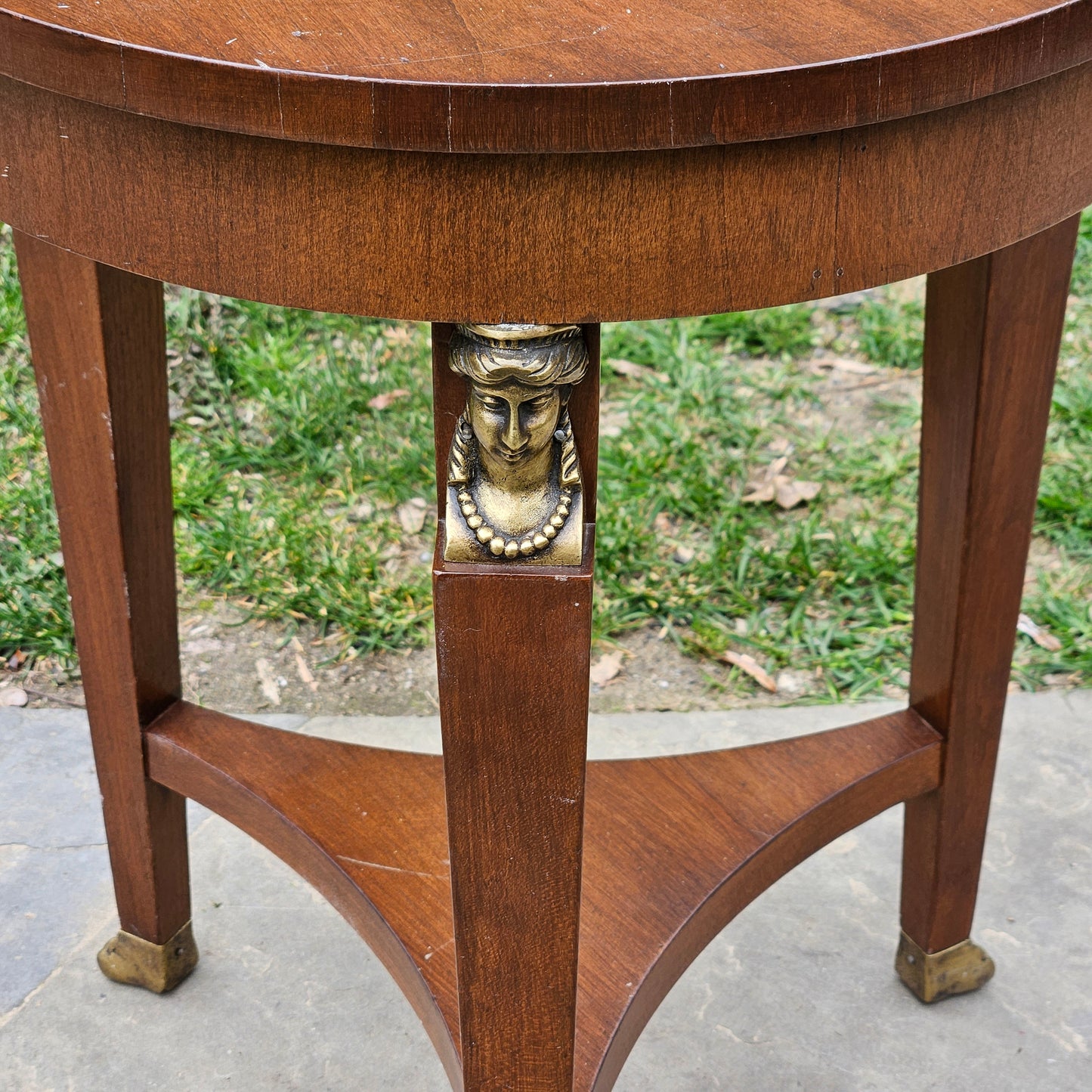 Vintage Neoclassical Style Brass Ormolu Occasional Table by Baker Furniture