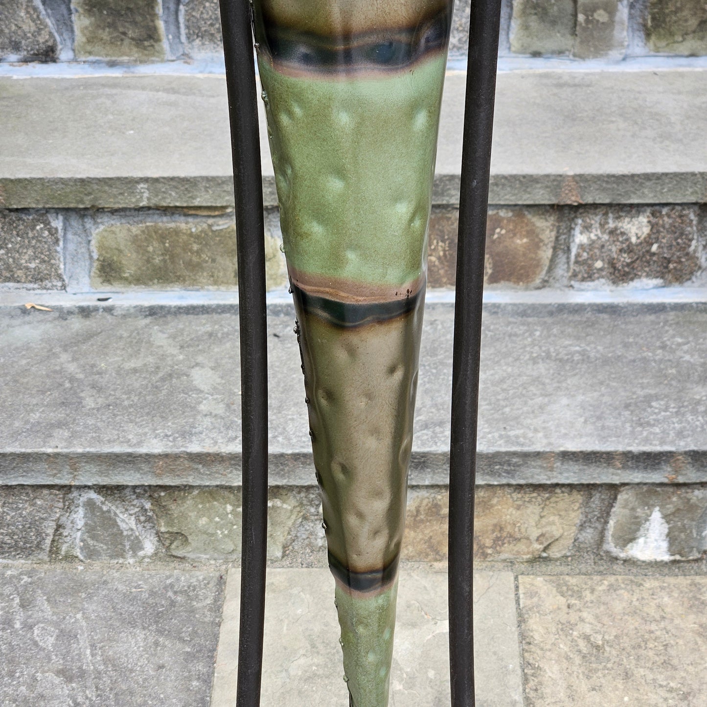 Handcrafted Tall Metal Jester Urn / Planter
