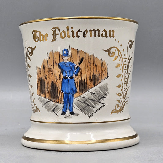 Vintage Policeman Occupational Shaving Mug Sportsman's Series Warner Lambert Hand Painted