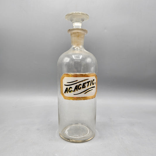 Antique AC. Acetic Apothecary Bottle