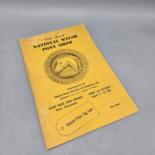 Book: Third Annual National Welsh Pony Show, Devon Horse Show Grounds 1962