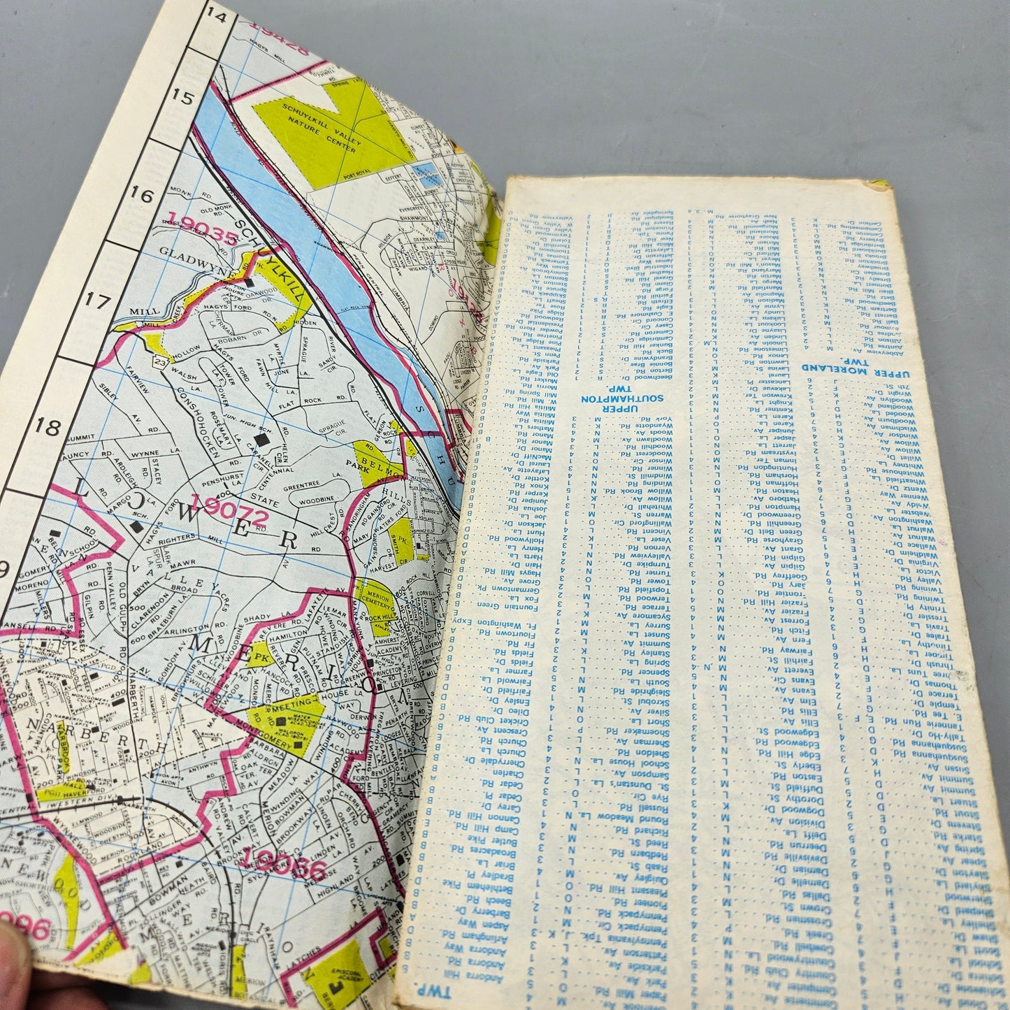 Vintage Street Map of Chester County, PA by Franklin Maps