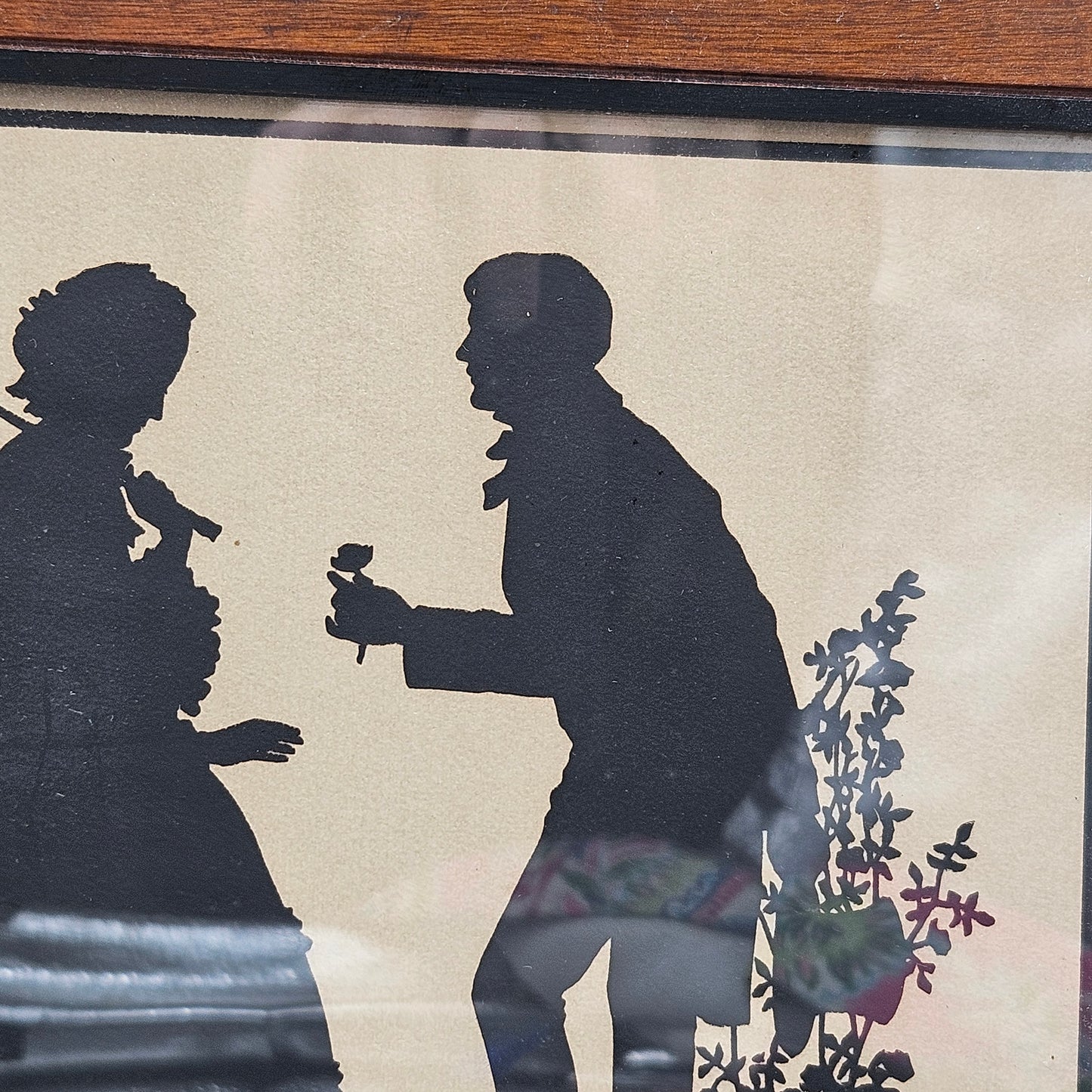 Vintage Silhouette Framed Art A Token of Affection No. 61 Miss Doris Burdick by Foster Bros
