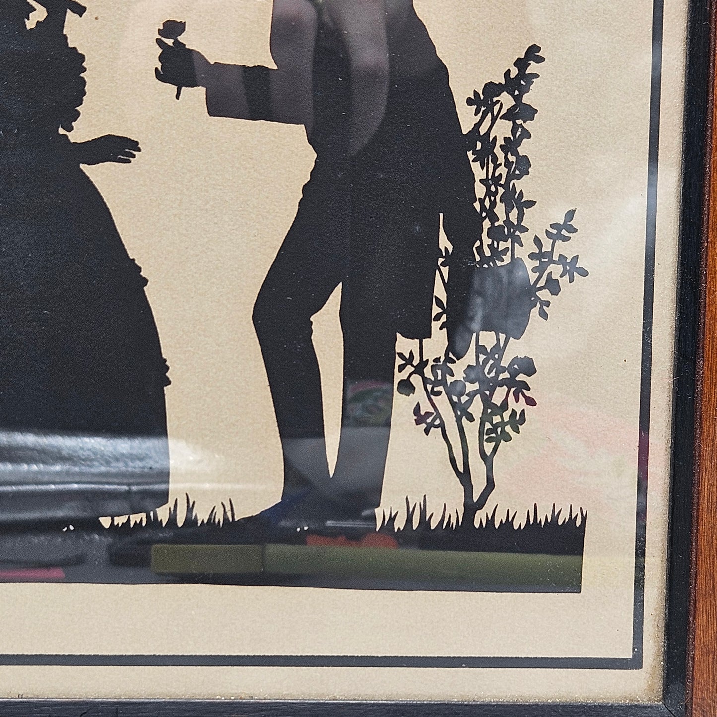 Vintage Silhouette Framed Art A Token of Affection No. 61 Miss Doris Burdick by Foster Bros