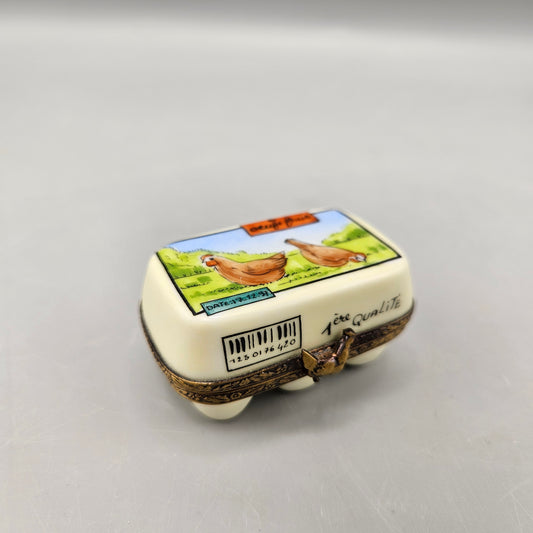 Vintage Limoges Egg Carton Trinket Box