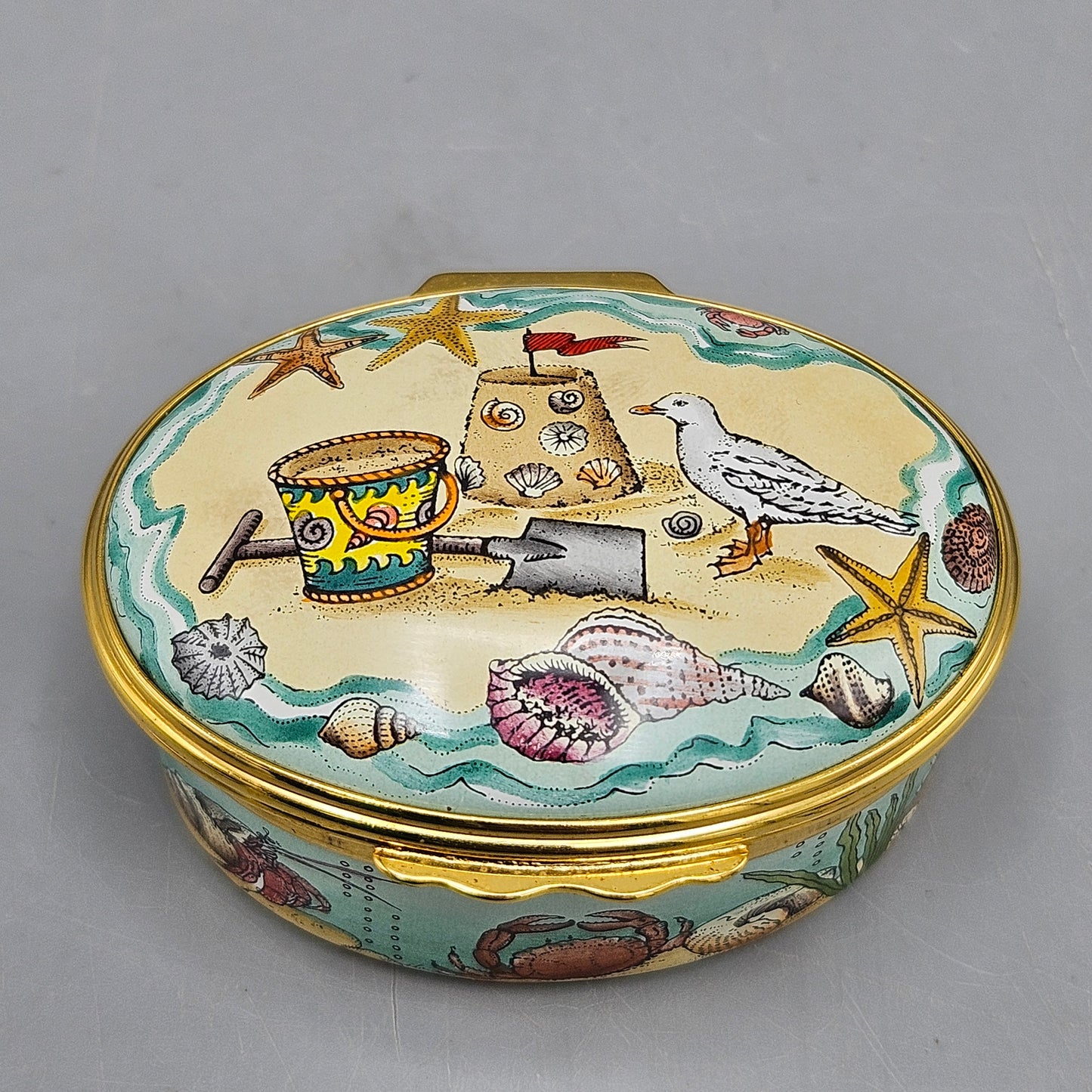 Vintage Halcyon Days Gumps Walrus & The Carpenter Trinket Box