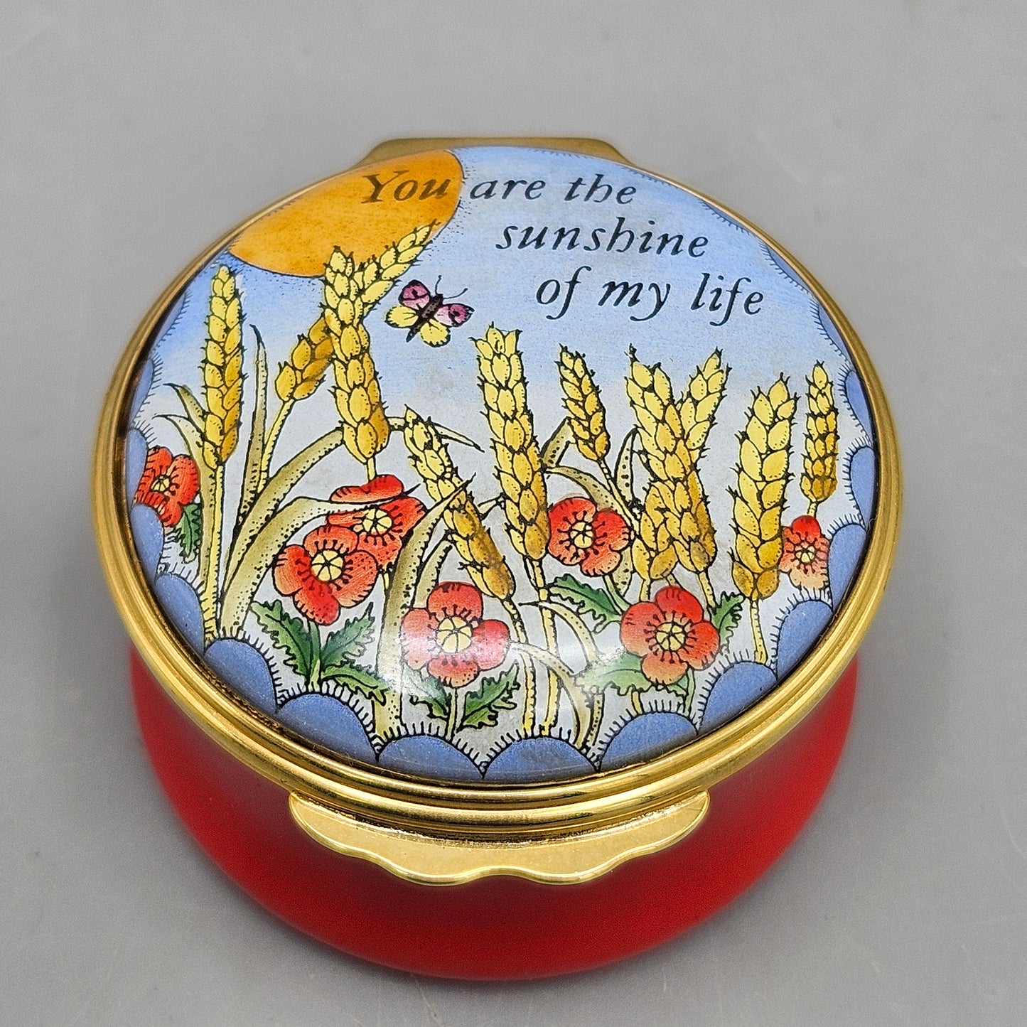 Vintage Halcyon Days You Are the Sunshine of My Life Trinket Box