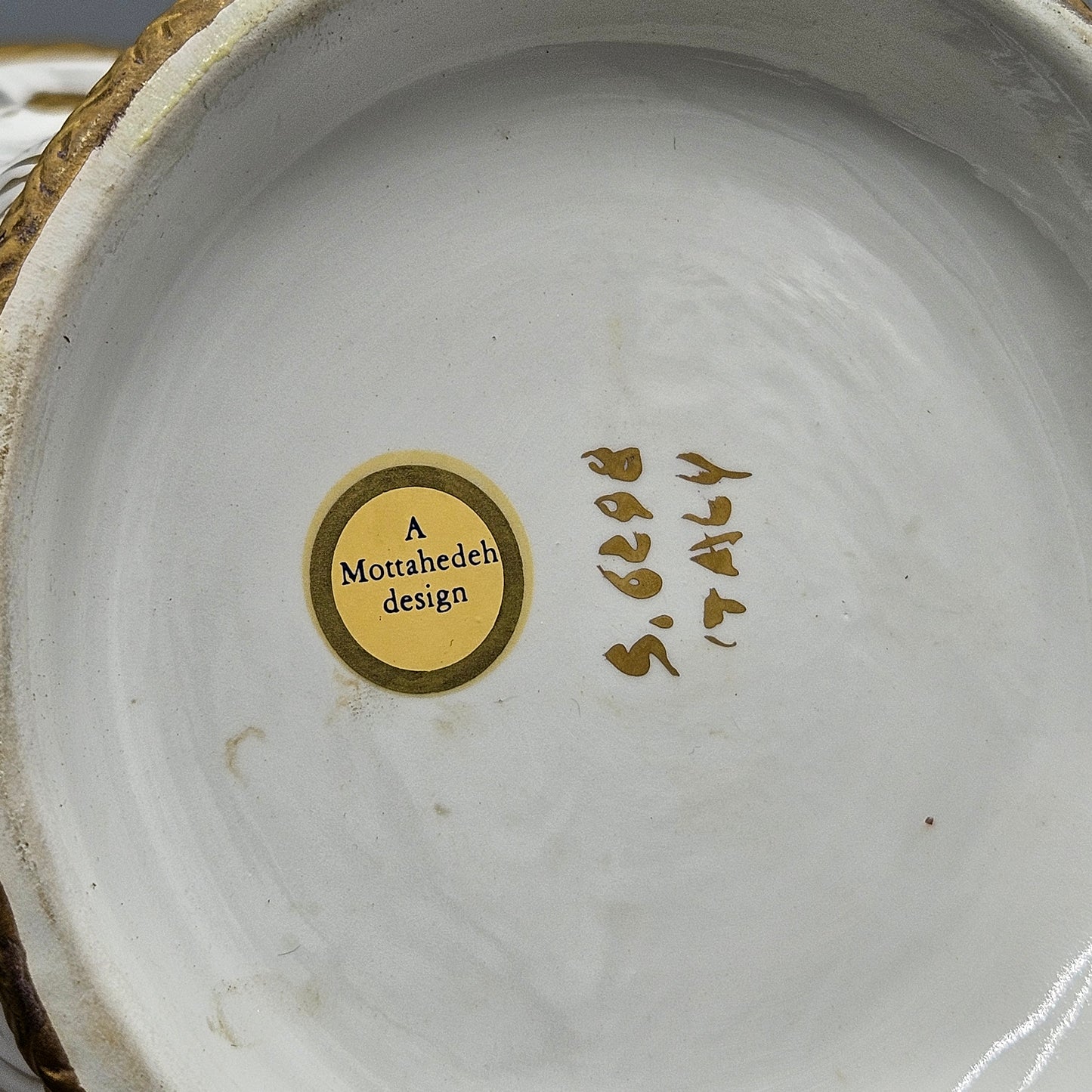 Vintage Mottahedeh Reticulated Porcelain Compote