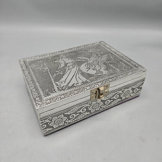 Swan and The Lady Embossed Aluminum Storage Box