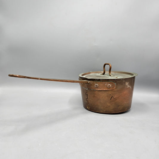 Vintage Copper Sauce Pan with Lid