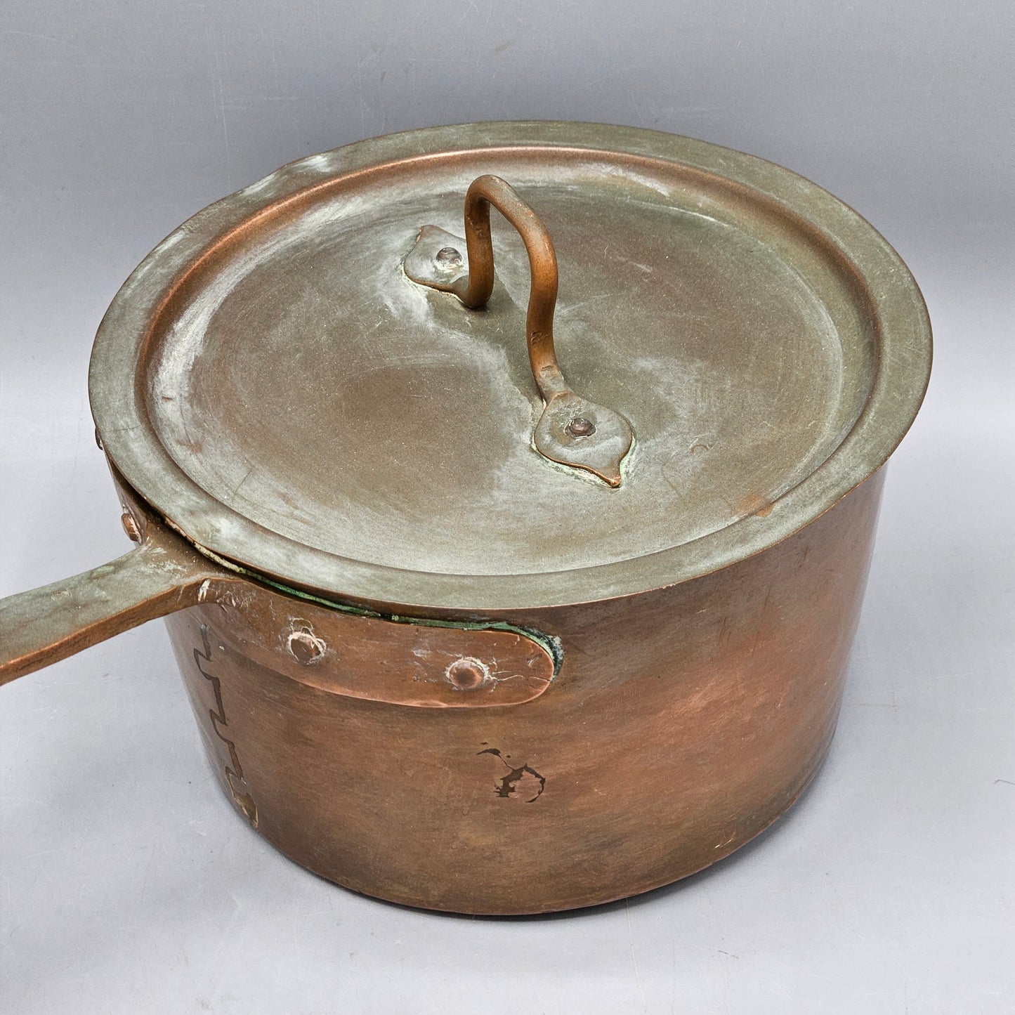 Vintage Copper Sauce Pan with Lid