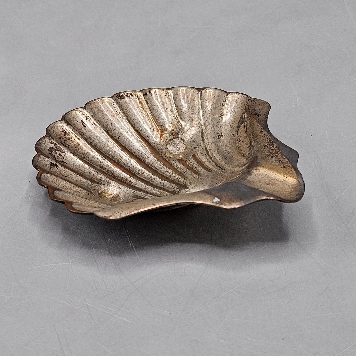 Vintage Silver Plated Clam Shell Dish Ashtray