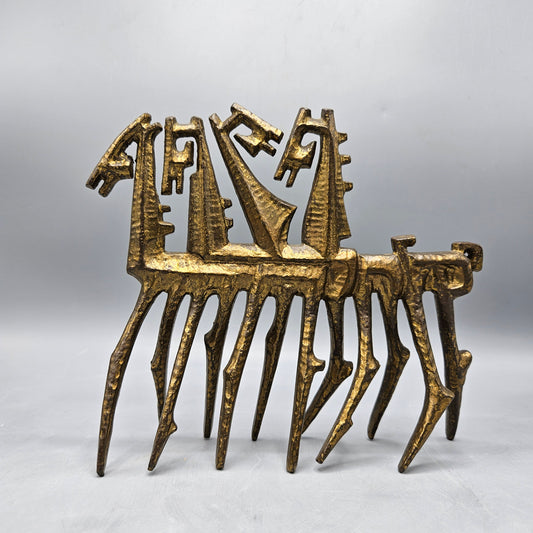 Vintage Bronze Weinberg Style Etruscan Horses Figure