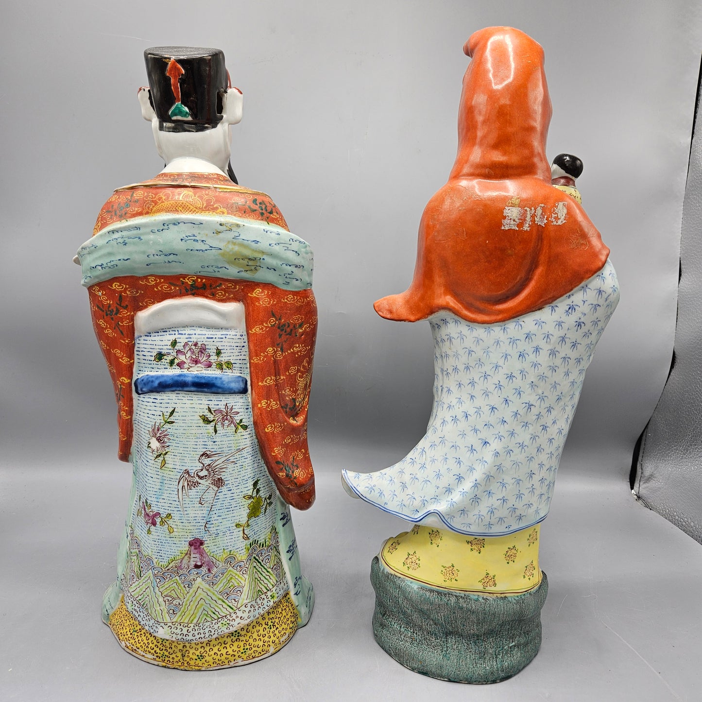 Pair of Vintage Chinese Porcelain Male & Female Figures