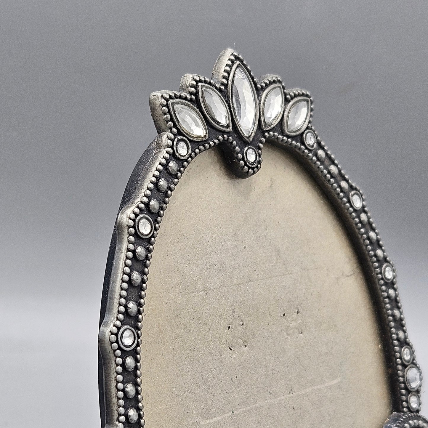 Vintage Silver Jeweled Picture Frame