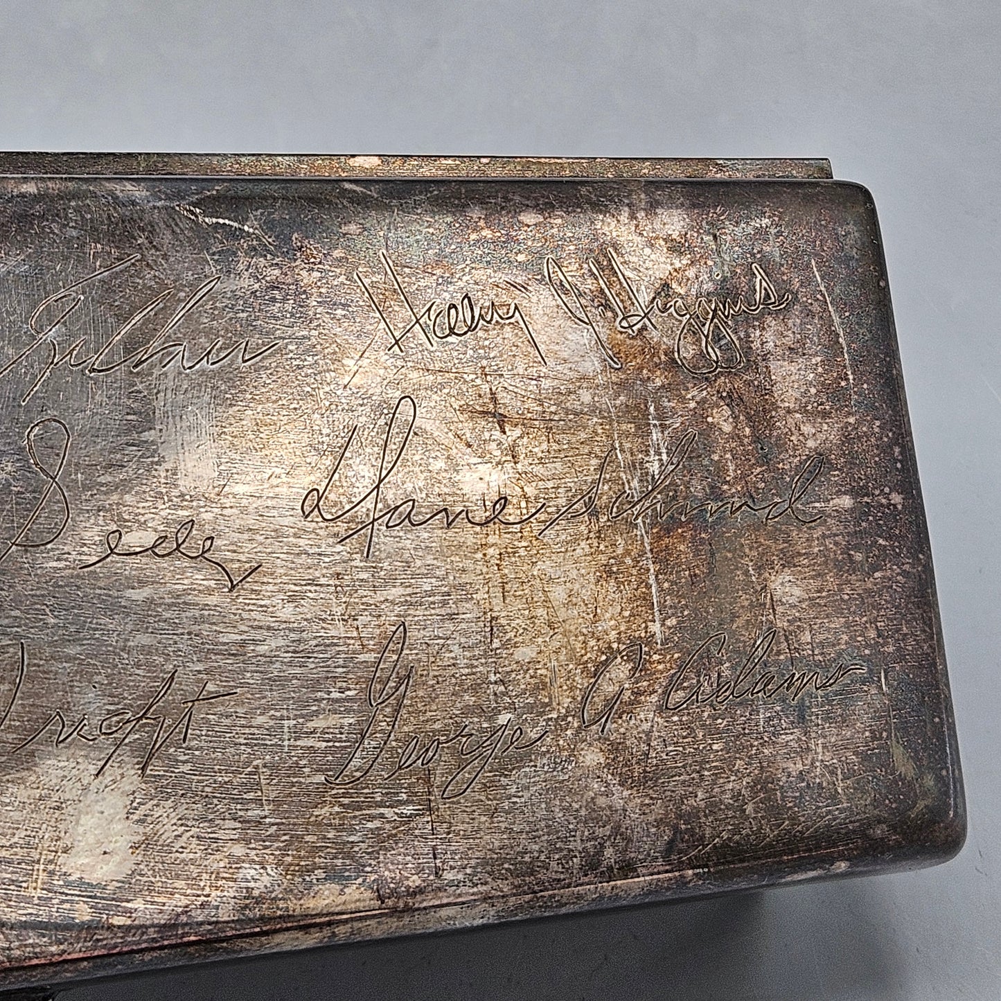 Vintage Silverplate Box with Signatures
