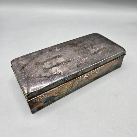 Vintage Silverplate Box with Signatures