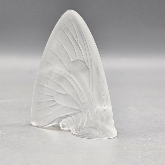 Vintage Lalique Crystal Closed Butterfly Figure