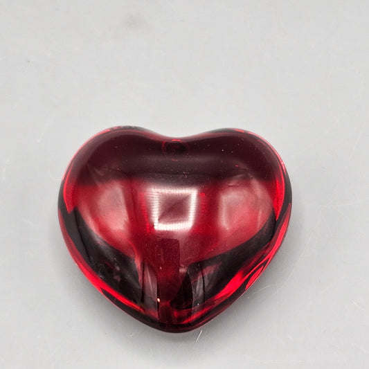 Vintage Red Baccarat Puffy Heart Paperweight