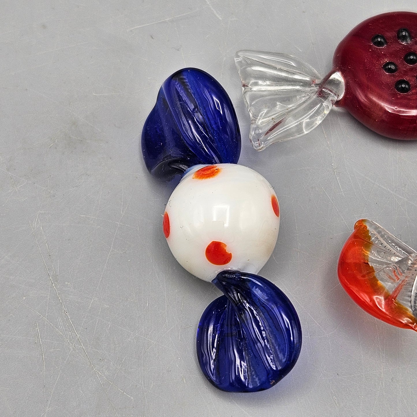 Set of 3 Vintage Murano Glass Candy
