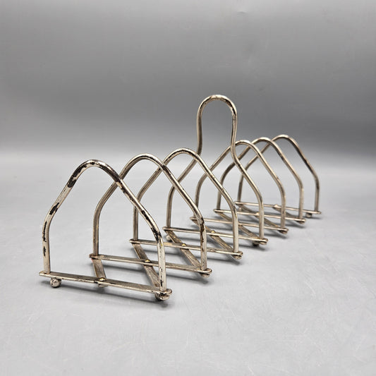 Vintage Silverplate Metal Expandable Toast Rack Made in Germany