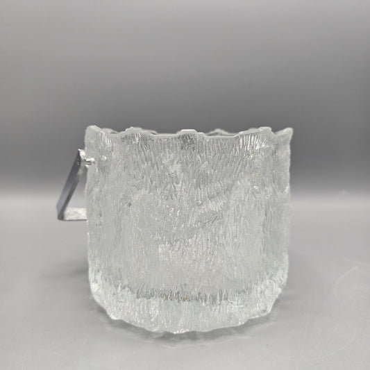 Vintage Tapio Wirkkala Glass Ice Bucket with Handle