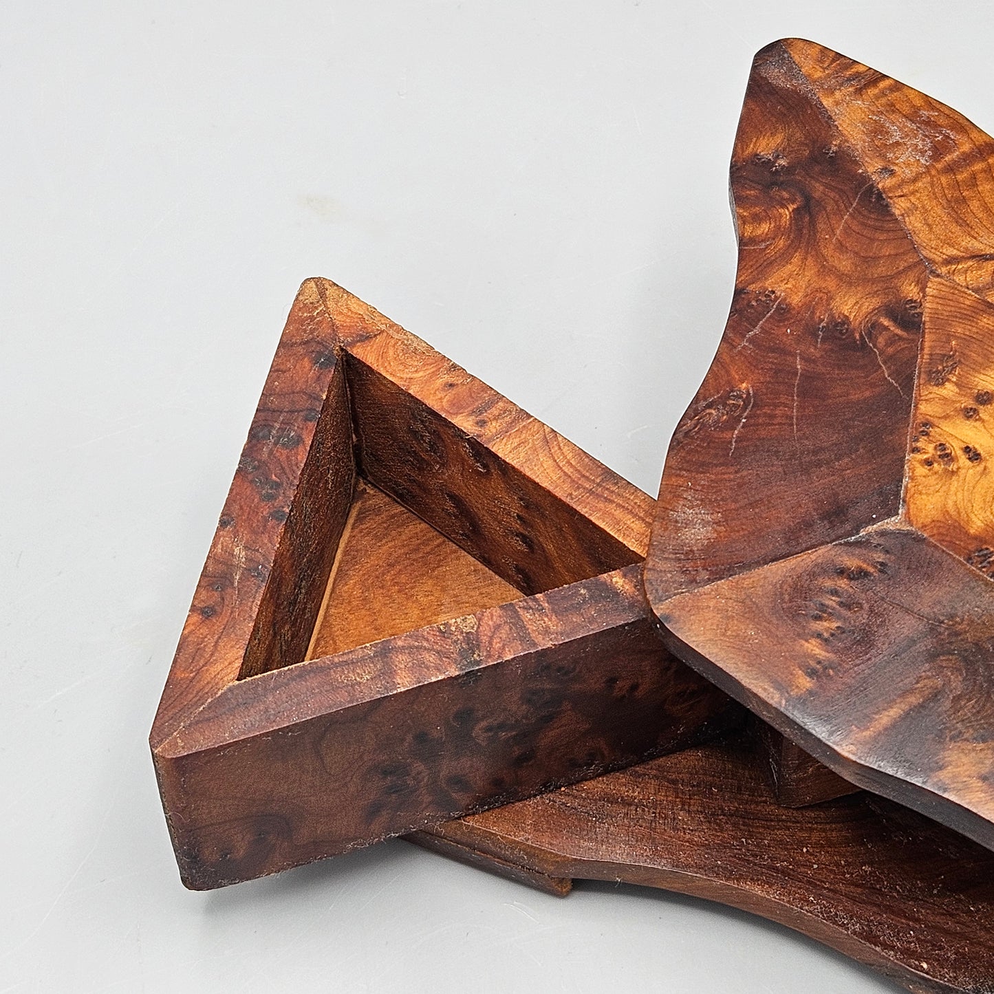Beautiful Handmade Wooden Thuya Moroccan Magic Box with Secret Openings