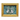 Miniature New England Folk Art Giclée Artwork of Two Rabbits with Heart in Gold Frame