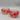 Pair Kosta Boda Red Atoll Votive Candle Holders