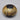 Isle of Wight Studio Glass Black and Gold Paperweight
