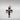 Vintage Sterling Silver Black Onyx Cross Pendant