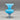 Vintage Empoli Glass Blue Cased Footed Vase