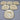 Melamine Plates with Seashell Decoration - Set of Six