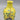 Vintage Chinese Yellow Porcelain Vase with Applied Flowers