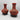 Pair of Vintage Red Lacquered Cinnabar Style Vases