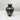 Art Deco Black Glass Vase with Rockwell Hunt Scene Sterling Silver Overlay