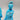 Antique Chinese Blue-Glazed Man and Woman Figurines