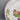 Soleil a Moustier Faience Plate and Bowl with Fruit