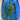 Blue & Green Art Glass Egg-Form Paperweight