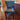 Set of 4 Blue Leather Bar Counter Chairs