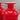 Pair Vintage Cased Red White and Crystal Art Glass Vases